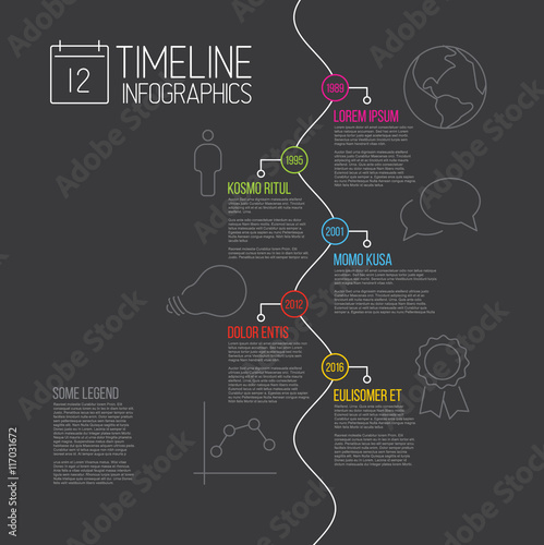 Vector Infographic timeline report template