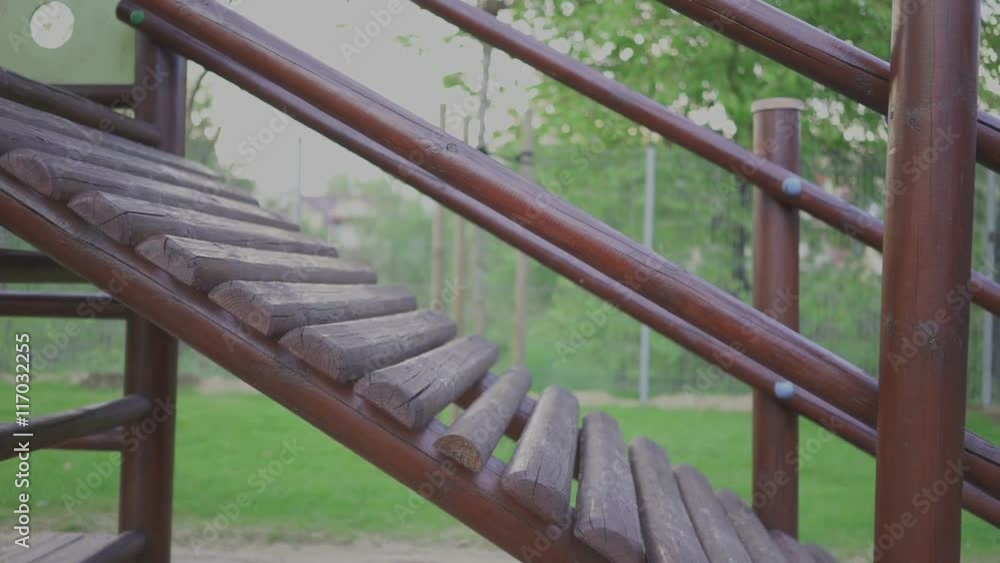Porch in children's playground. Slider shot.
Porch in children's playground. Slider shot.