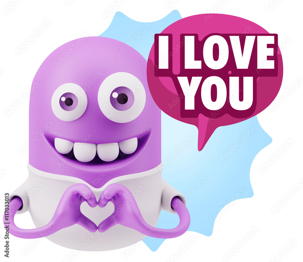 3d Rendering. Romantic Emoticon with hands forming a heart drawi 3d Rendering. Romantic Emoticon with hands forming a heart drawi