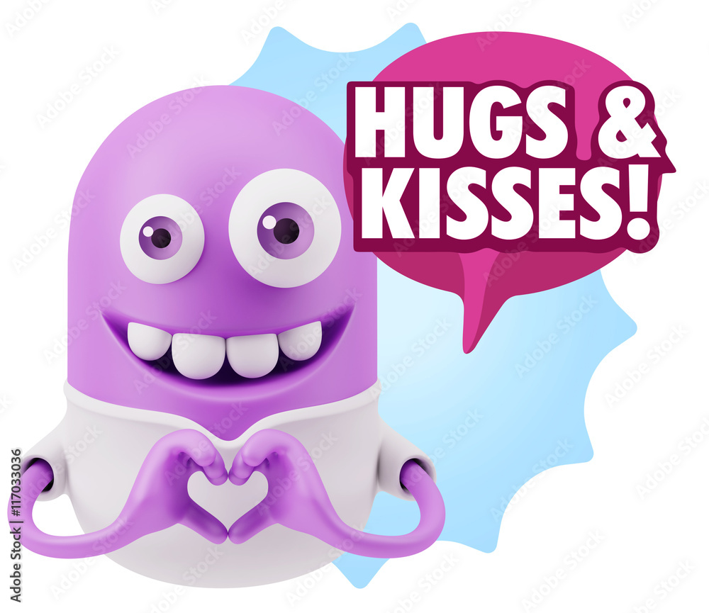 3d Rendering. Romantic Emoticon with hands forming a heart drawi 3d Rendering. Romantic Emoticon with hands forming a heart drawi