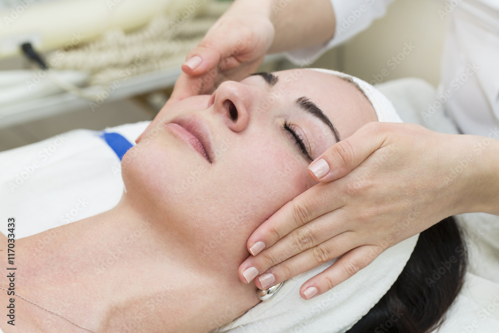 process of massage and facials in beauty salon