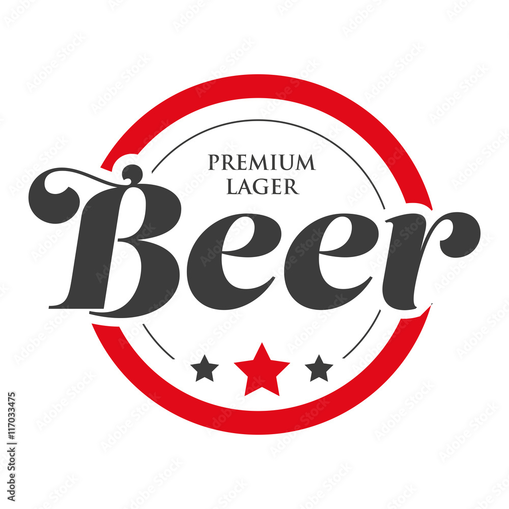 Naklejka premium Vintage Beer logo stamp