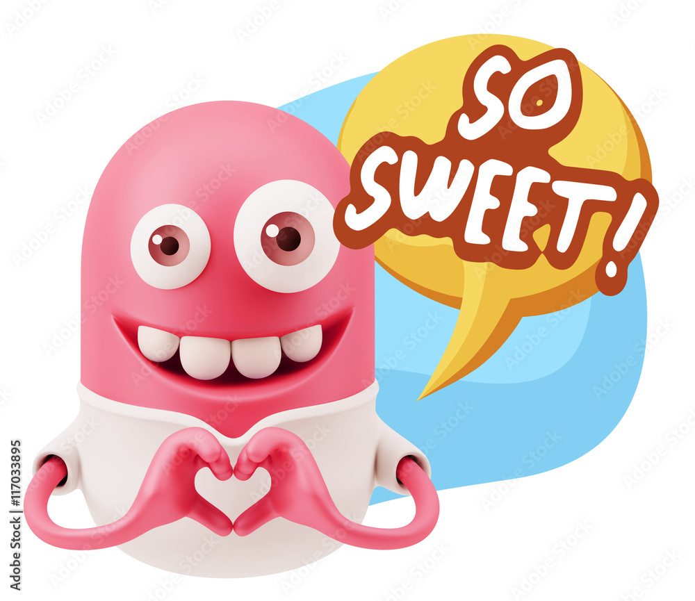 3d Rendering. Romantic Emoticon with hands forming a heart drawi 3d Rendering. Romantic Emoticon with hands forming a heart drawi