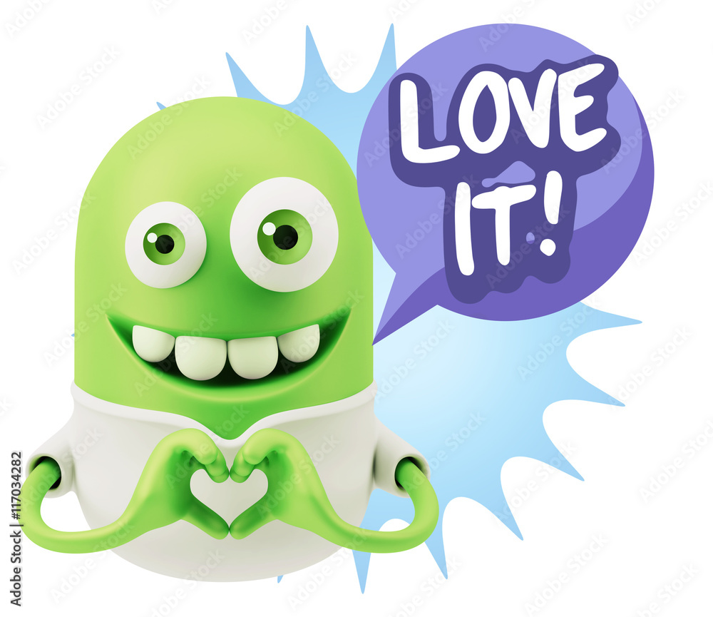 3d Rendering. Romantic Emoticon with hands forming a heart drawi 3d Rendering. Romantic Emoticon with hands forming a heart drawi