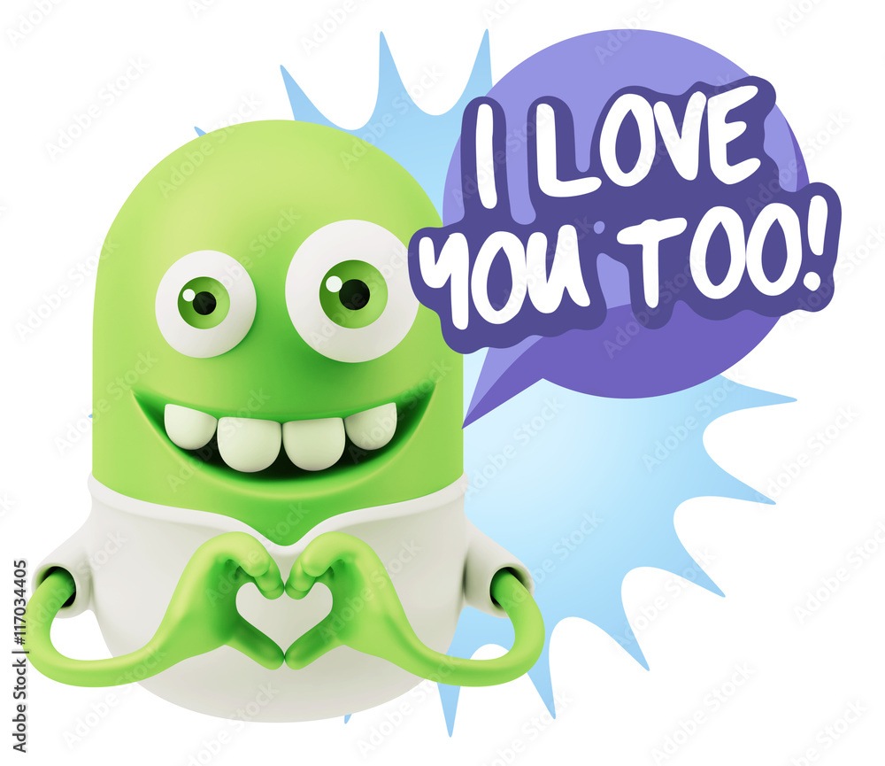 3d Rendering. Romantic Emoticon with hands forming a heart drawi 3d Rendering. Romantic Emoticon with hands forming a heart drawi