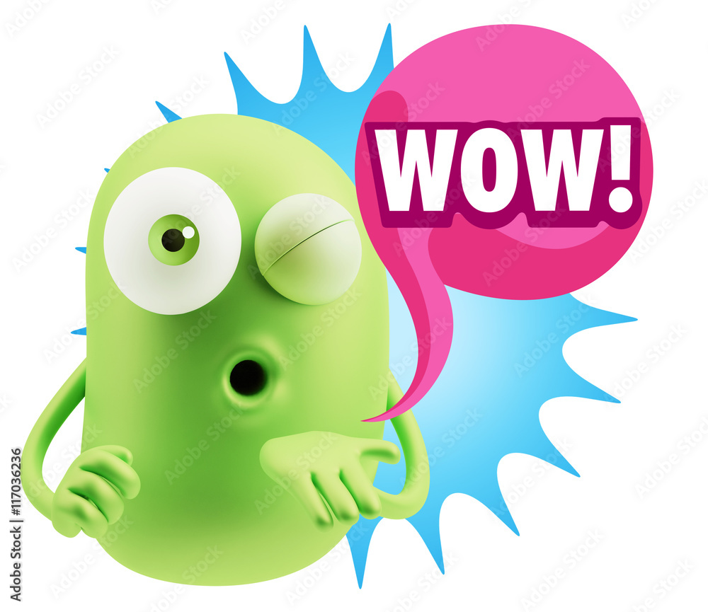 3d Rendering. Love Emoticon Face Blowing a Kiss saying Wow with 3d Rendering. Love Emoticon Face Blowing a Kiss saying Wow with