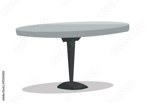 Round bar table vector illustration.
