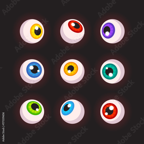 Human eyeballs set