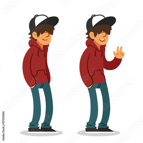 Teenage boy illustration
