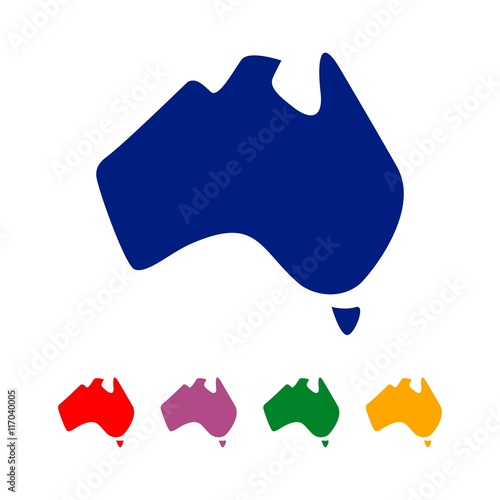 Abstract Australia Map Logo template