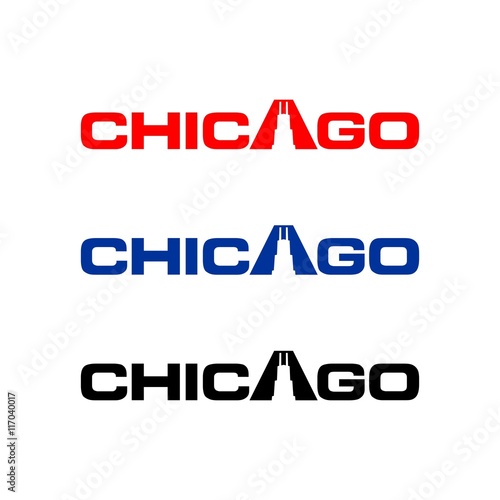 Chicago City concept logo. 