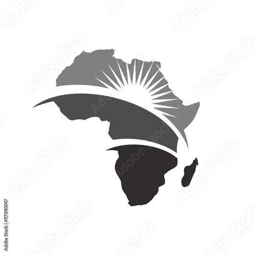africa map logo vector
