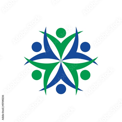 swoosh people logo vector