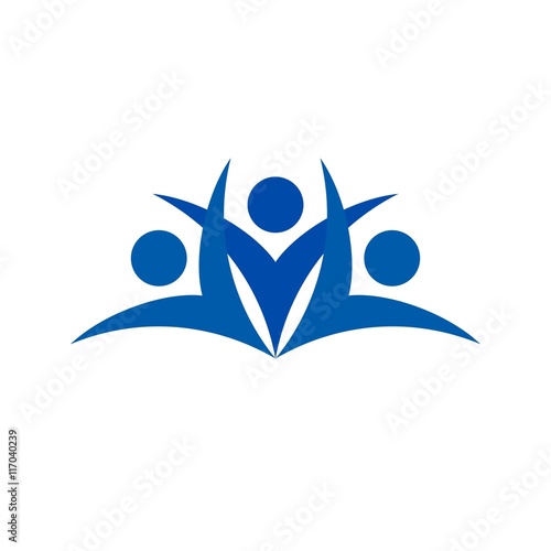 swoosh people logo vector