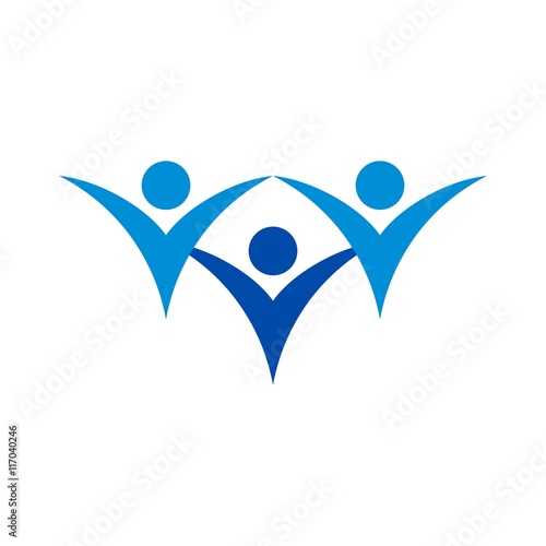 swoosh people logo vector