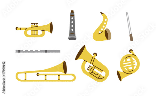 吹奏楽部　楽器いろいろ