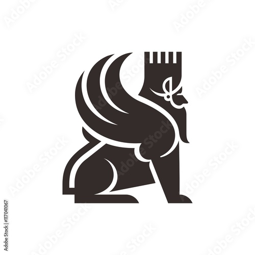 persian lion logo vector