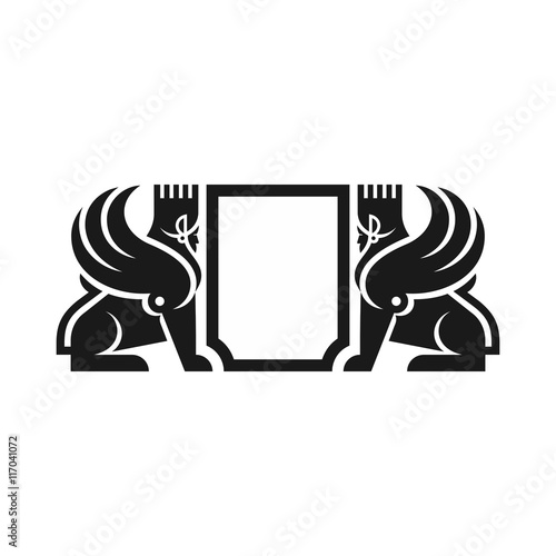 persian lion logo vector