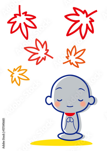 紅葉　お地蔵さま