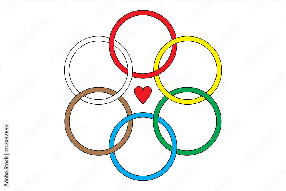 Symbol of friendship of the six hoops Symbol of friendship of the six hoops