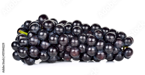 Black grape isolated on the white background
