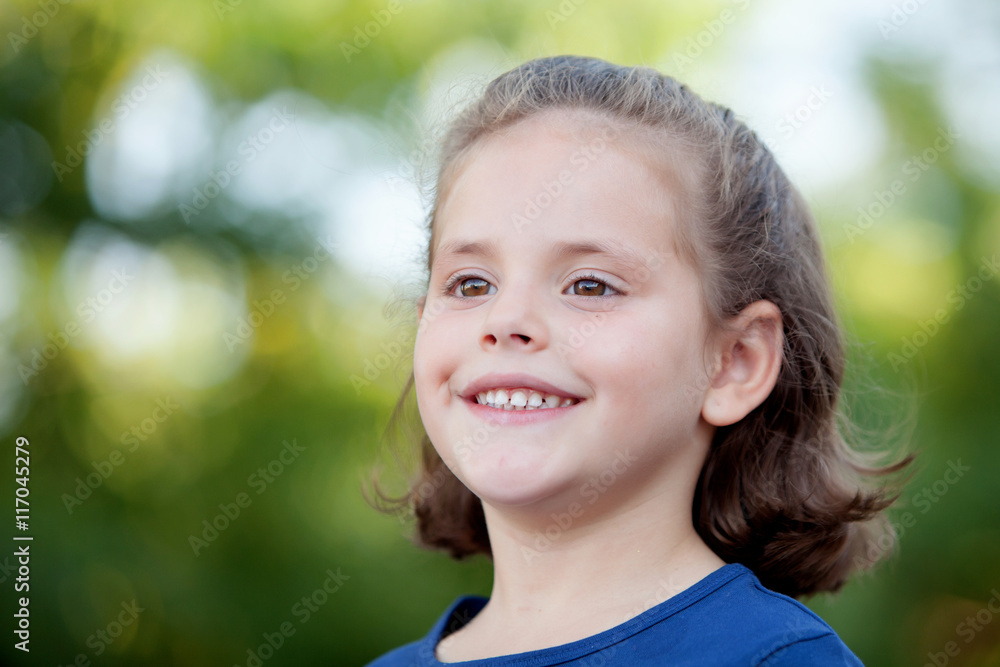 Cute little girl on the park Cute little girl on the park