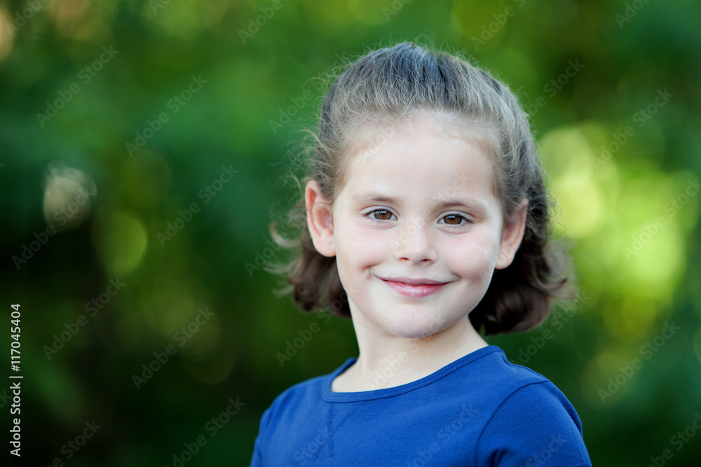 Cute little girl on the park Cute little girl on the park