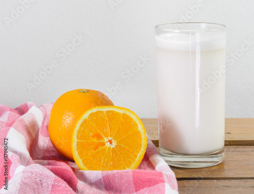 orange and milk