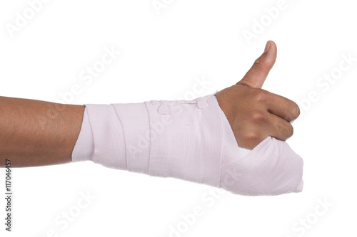 Splint,broken bone,broken hand