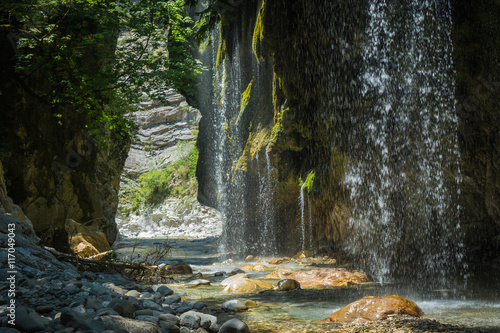 Waterfalls on the river Krikiliotis at Panta Vrexei in Evritania photo