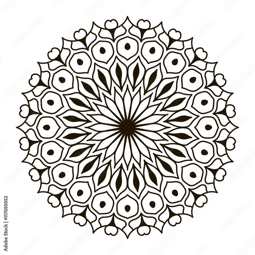Mandala. Template Circular Ornament Mandala. Template Circular Ornament
