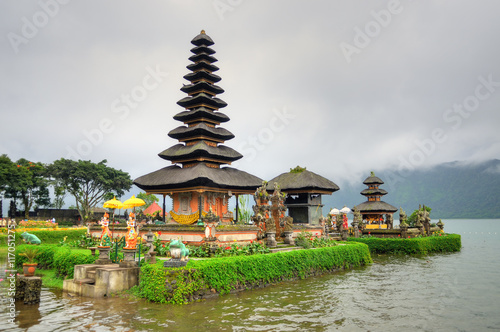Pura Ulun Danu Bratan  Hindu temple on Bratan lake  Bali  Indonesia..