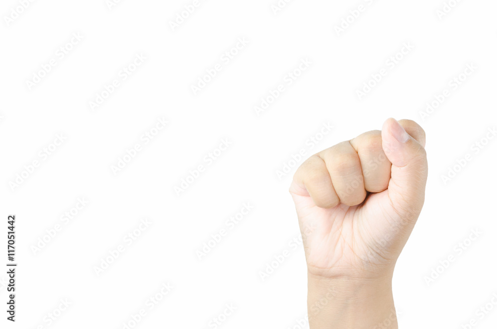Set gestures of a human hand on a Isolated white background Set gestures of a human hand on a Isolated white background