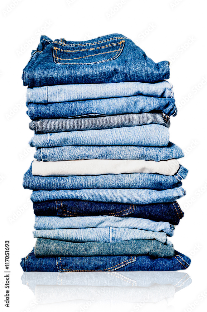 Jeans Pile Stock Photo | Adobe Stock