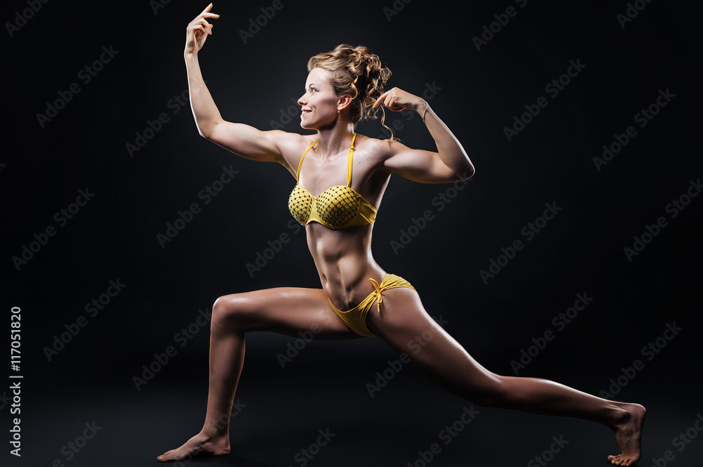 Woman with athletic body