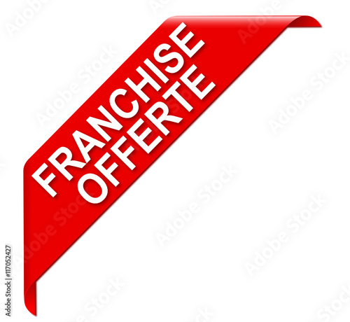 franchise offerte sur bannière coin rouge