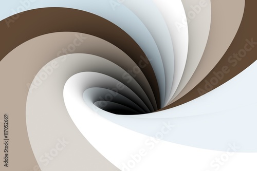 Fototapeta Naklejka Na Ścianę i Meble -  black hole in white and beige color 3D illustration 