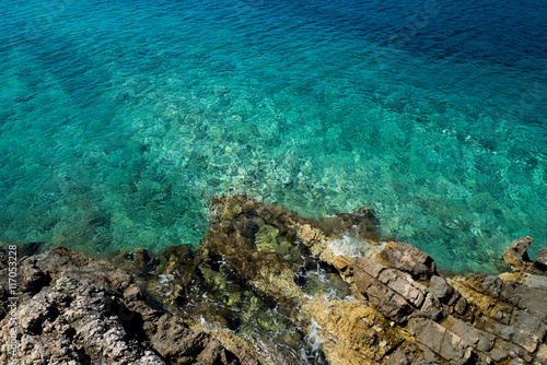 Mediterranean coast with rocks and clear waters