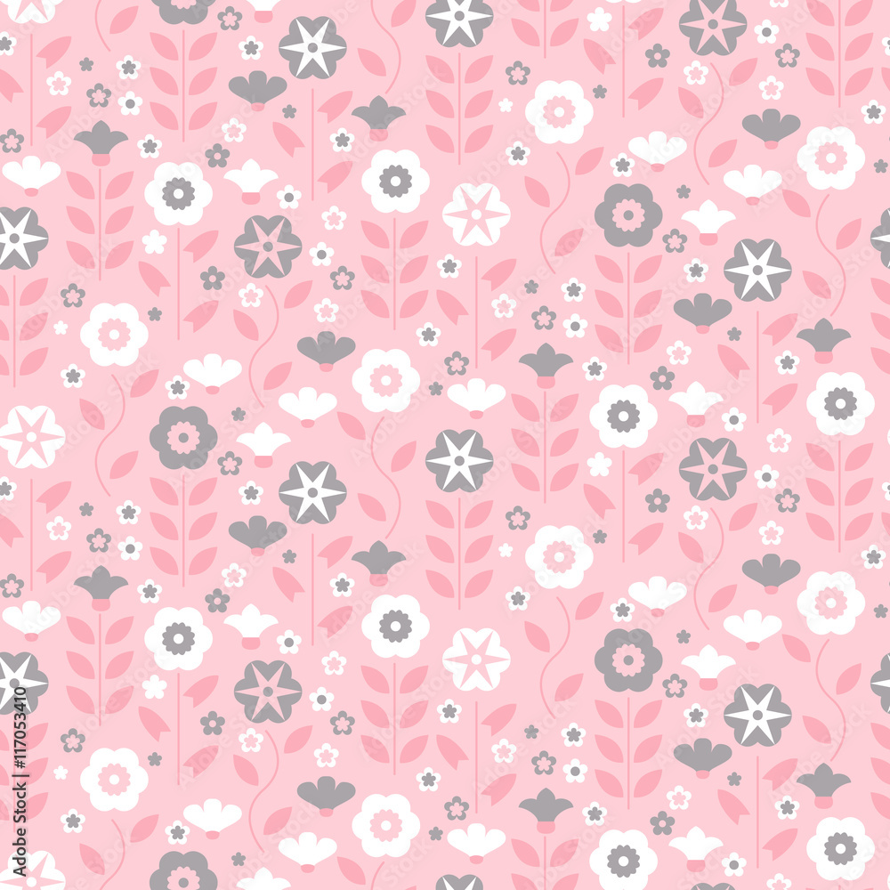 Seamless pattern with beautiful gentle bindweeds. It can be used