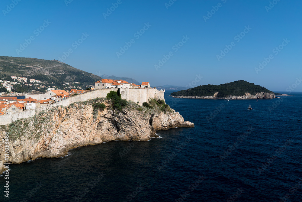 Overlooking the fort walls of Old Town, Dubrovnik