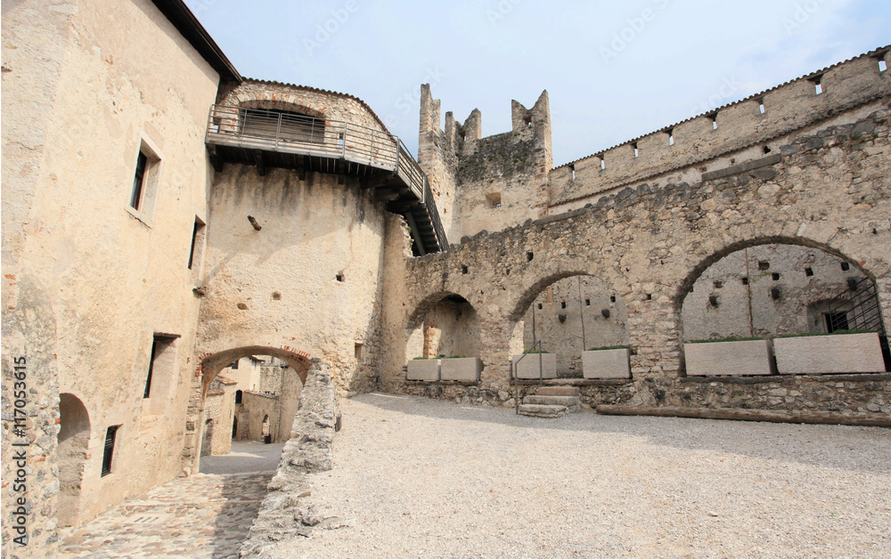 Castel Beseno, landmark medieval castle in Trento, Italy