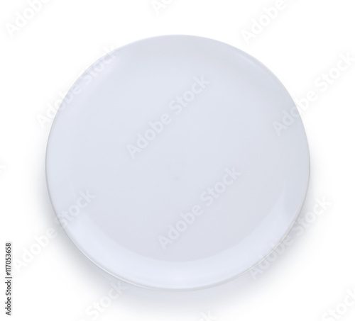 Empty plate. Isolated on white background
