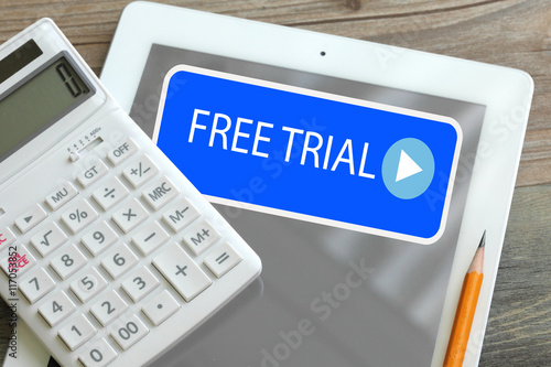 free trial sign on tablet