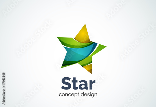 Star logo template, rating or best choice concept