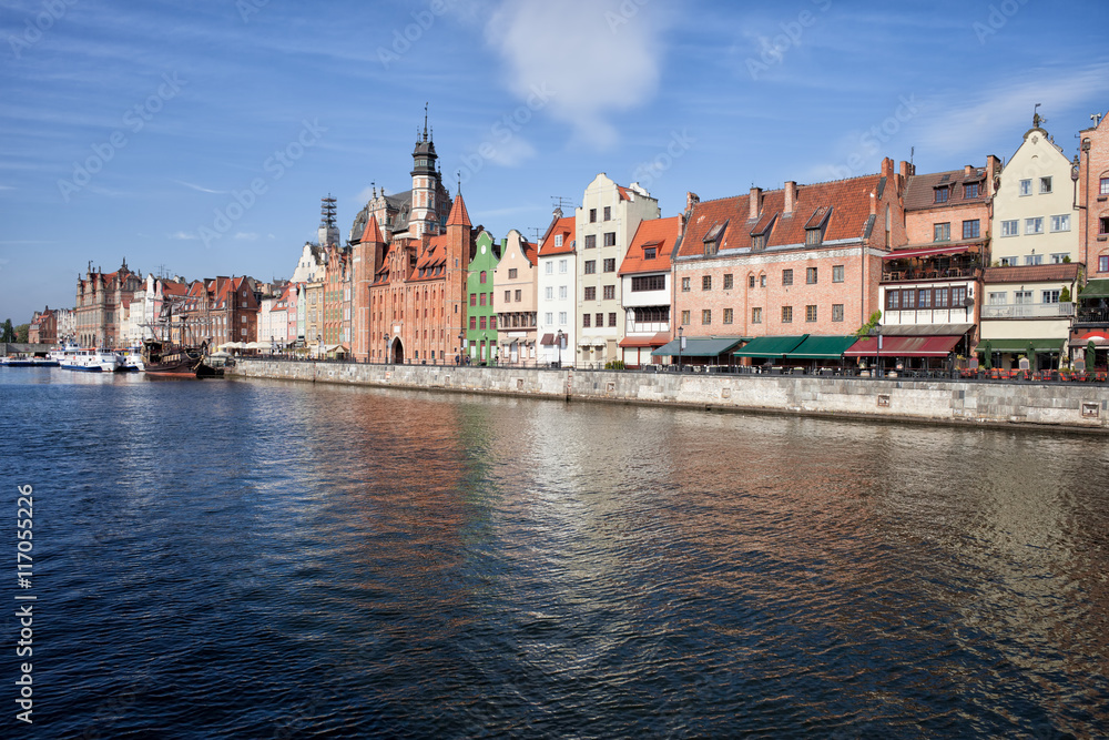 Gdansk Old Town Skyline River View