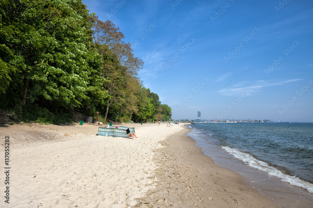 Obraz premium Beach in Gdynia Redlowo