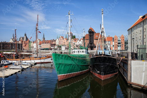 Gdansk Old Town Skyline From The Harbour