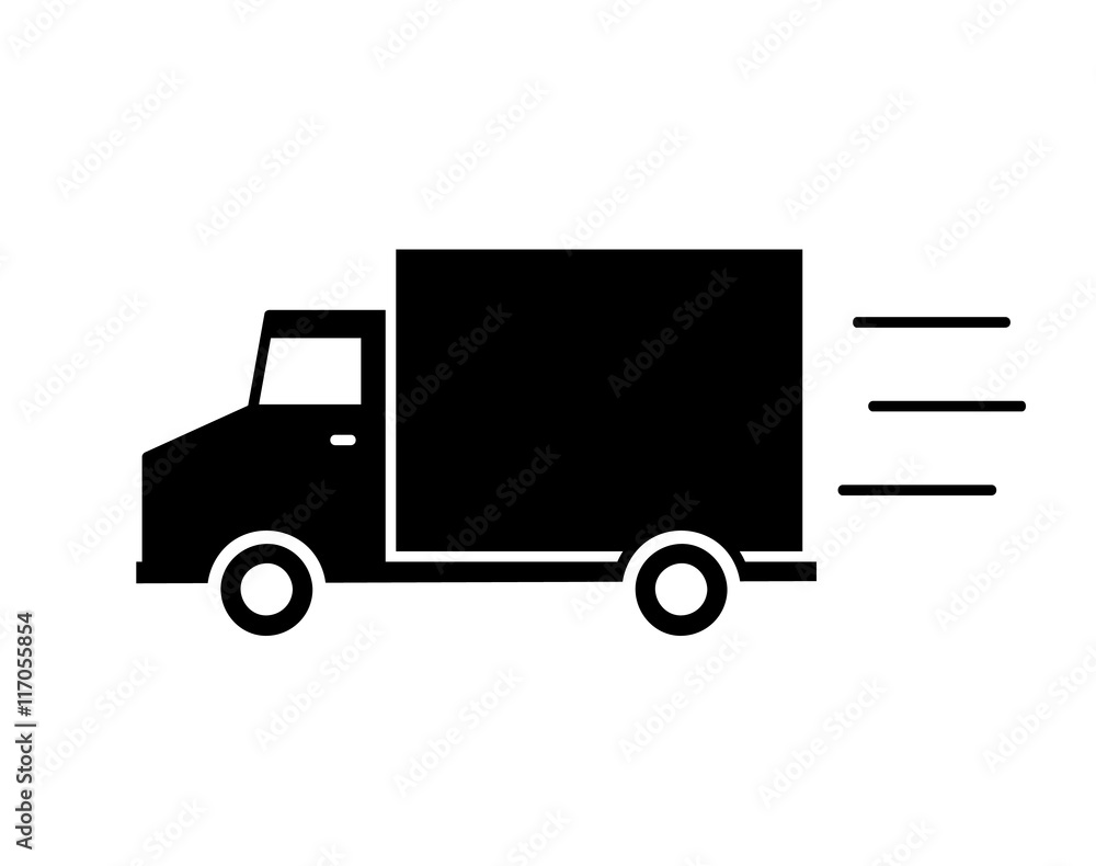 Fast Delivery Van Icon. A hand drawn vector icon illustration of a delivery van. Fast Delivery Van Icon. A hand drawn vector icon illustration of a delivery van.