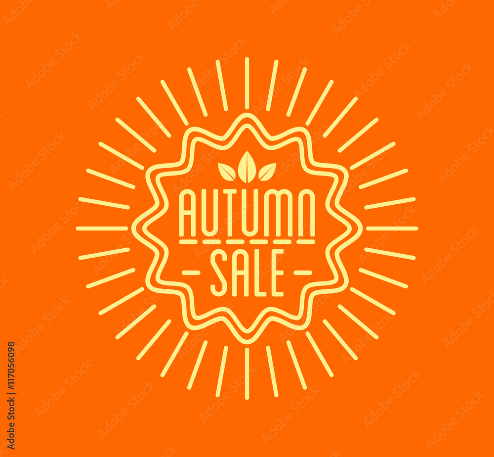 Fototapeta premium Autumn sale Logotypet. Special offer badge