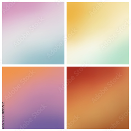 Abstract pink blue yellow white orange violet brown color gradient blur background illustration vector